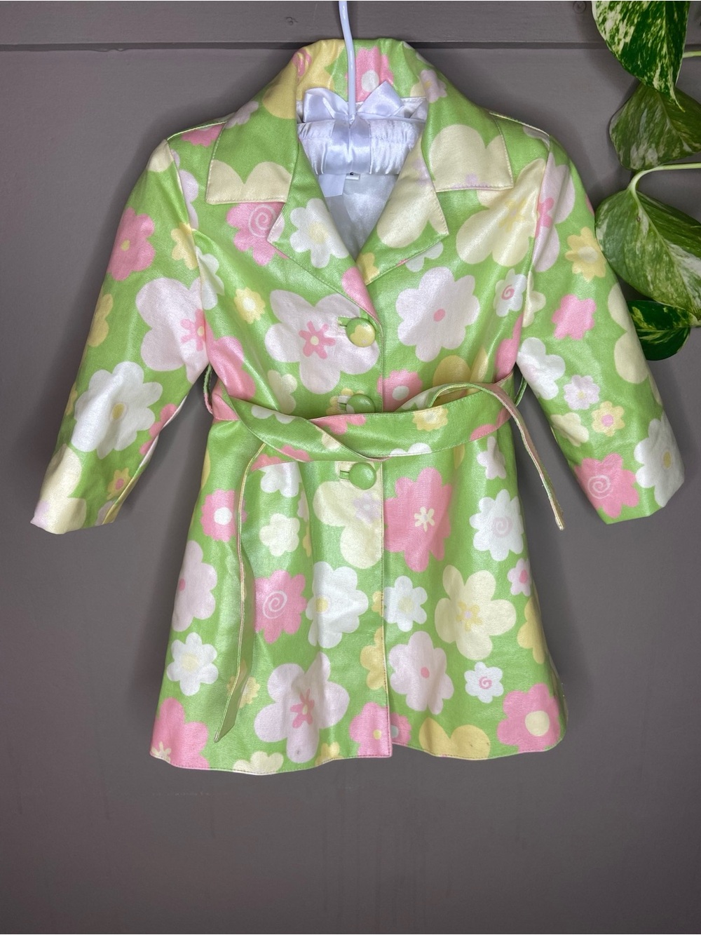 Toddler Neiman Marcus Helena Floral Rain Coat